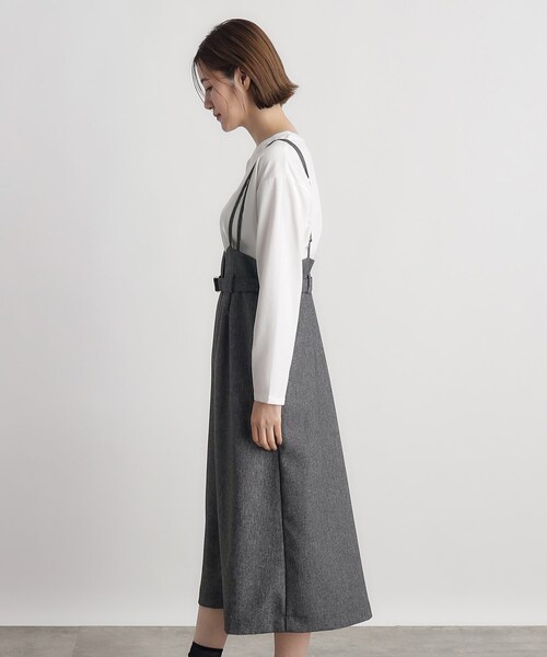 45R ミックスツイードスカート ロゴ刺繍 ウール ネイビー M 日本製 セール】 GIOLICAカラーミックスツイード スカート （ミニ・ひざ丈