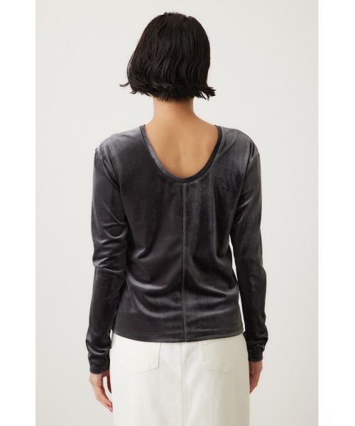 crie conforto tシャツ 2WAYベロアトップス 秋服 レディース