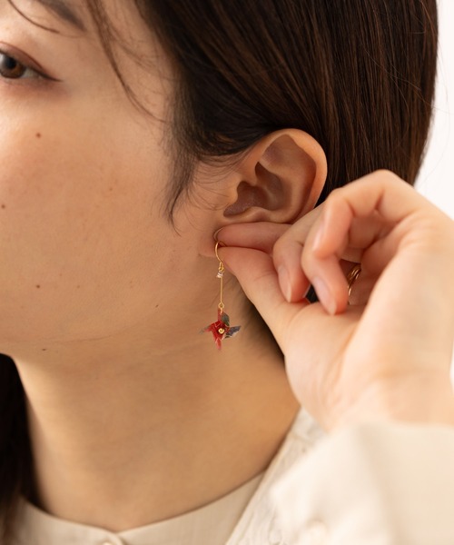 [MAMA CASAR] Grip G2 graffiti serial s earrings ★ 人気 ★ Grandfather Clock and Mouse Earrings Jewelry