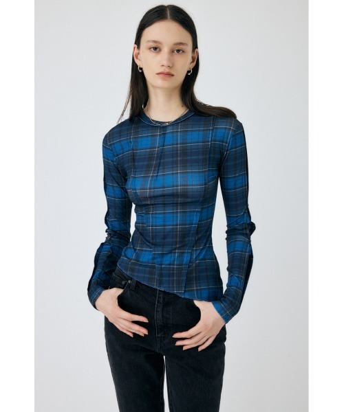 MOUSSY（マウジー） tシャツ TUCK CHECK トップス レディース
