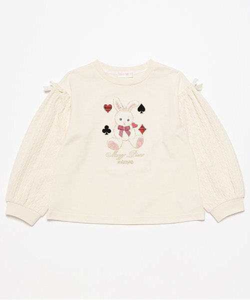 ぷく!!!!!!mezzo piano うさぎアップリケ　半袖Tシャツ 楽天市場】メゾピアノ(mezzo piano)うさぎアップリケ 半袖T
