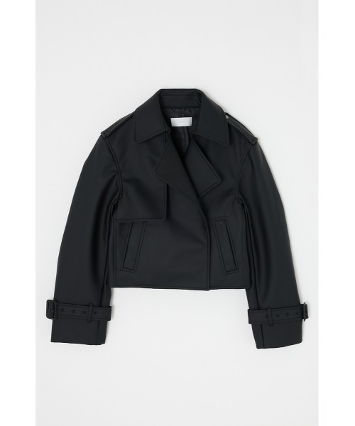 MOUSSY コート アウター F/LEATHER SHORT TRENCH ジャケット
