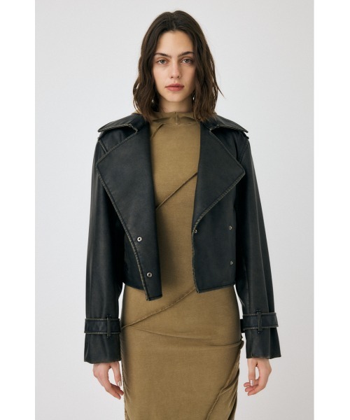 ジャケット・アウター 2way short trench coat in shoulder Trench Coat / Black / 2WAYトレンチコート | シープ