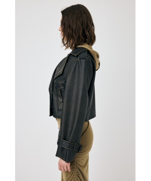 ジャケット・アウター MOUSSY LEATHER JACKET MOUSSY コート アウター F/LEATHER SHORT TRENCH ジャケット