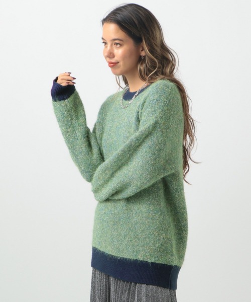 BAYFLOW（ベイフロー） ニット セーター ミックスヤーンバイカラー