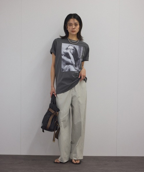 サロンアダムエロペ　スタイルアップパンツ コットンライクスタイルアップパンツ | サロン アダム エ ロペ(SALON