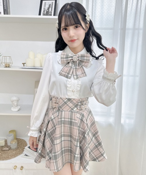 華やかスカート　ルールロジェット　2018-19AWコレクション ROJITA（ロジータ） スカート 「セットアップ対応」ハートWバックル