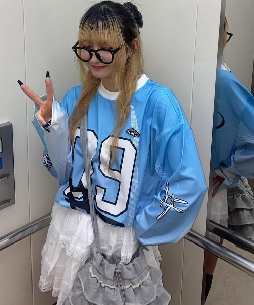 tシャツ A'GEM/9 × .kom 「ROMANTIC CROWN/ロマンティック クラウン」NEW ROMANTIC SPORTS JERSEY