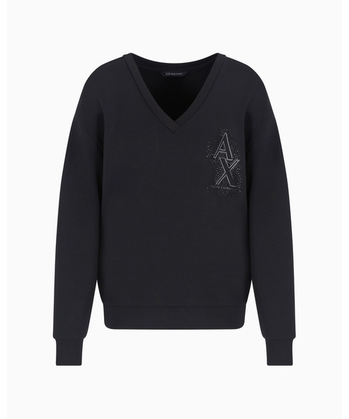 ARMANI EXCHANGE 総柄 スウェット 裏起毛 レア トレーナー ARMANI EXCHANGE - A/X アルマーニ エクスチェンジ スウェット