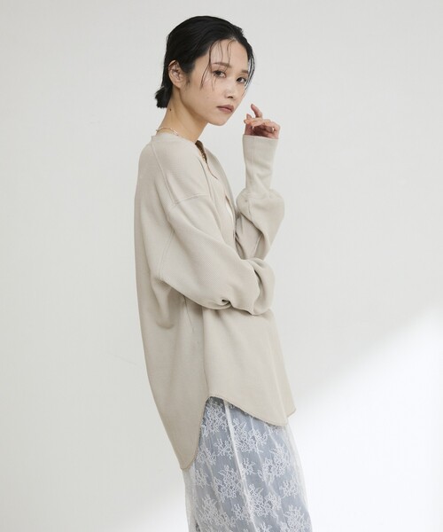 AMERICANA（アメリカーナ） tシャツ 別注ワッフルキーネックプル