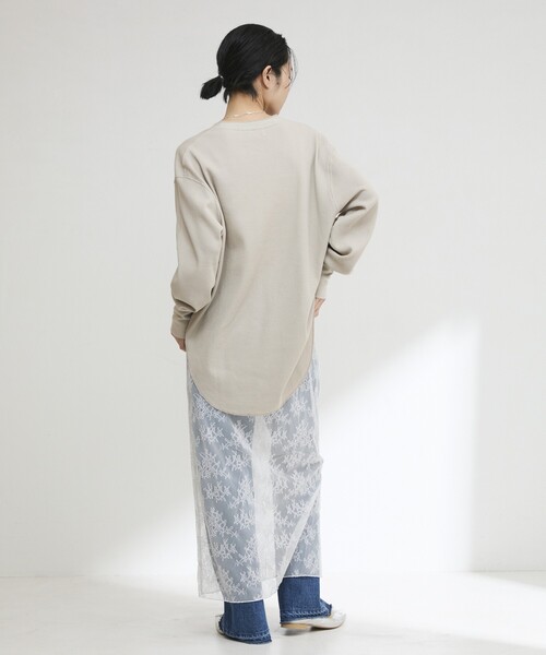 tシャツ Americana/アメリカーナ 別注ワッフルキーネックプルオーバー / オーバーサイズ レディース Americana/別注ワッフルキーネックプルオーバー｜Daytona Park
