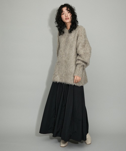 ADAM ET ROPE'（アダムエロペ） 長袖ニット FREE チャコールグレー