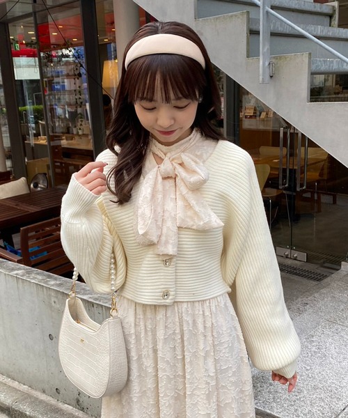   collection アイボリーニットカーディガン スパンコール ニットカーディガン LE SOUK HOLIDAY｜クロスプラス公式