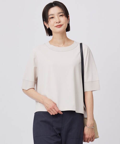 ニット セーター 「洗える」RAYON ELITE STRETCH ニットT レディース