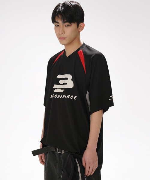 MASONPRINCE tシャツ オーバーサイズ Vネック ゲームシャツ T