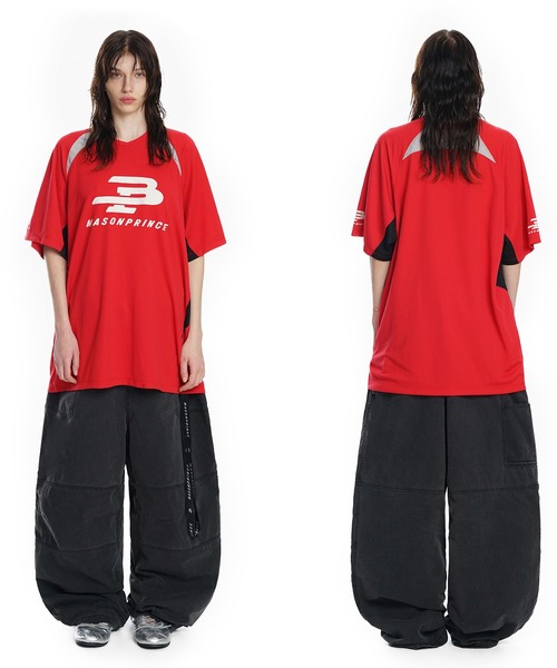 MASONPRINCE tシャツ オーバーサイズ Vネック ゲームシャツ T