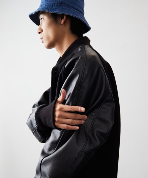 「SKOOKUM」 スタジャン LARGE オフホワイト メンズ_画像4