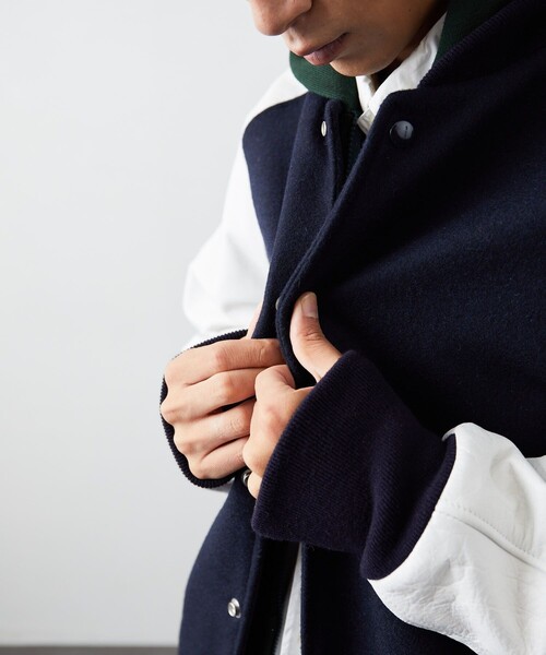 SKOOKUM（スクーカム） スタジャン LARGE オフホワイト メンズ