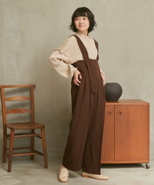 moi tytto 「moi tytto」 オーバーオール FREE ブラウン レディース  