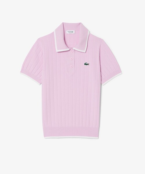 LACOSTE（ラコステ） ニット セーター メッシュ切り替え エッジ配色
