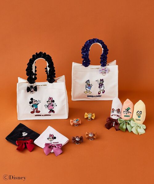 Maison de FLEUR Disney スクエアトート　ドナルド&デイジー Maison de FLEUR トートバッグ Donald/Daisy/スクエアトート