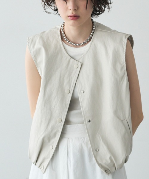 Trish（トリッシュ） ベスト ジレ ビーガンレザーバルーンベスト