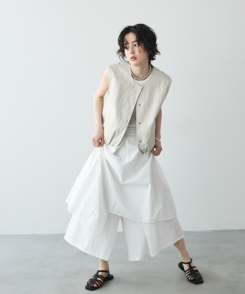 Trish（トリッシュ） ベスト ジレ ビーガンレザーバルーンベスト