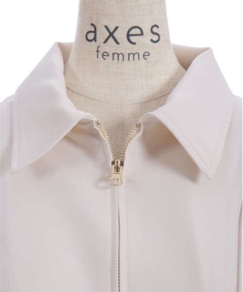 axes femme ブルゾン アウター ドロストスリーブシャツブルゾン