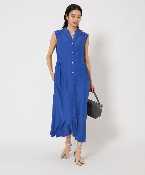 【未使用新品】green label relaxing ノースリーブ ワンピース green label relaxing ワンピース サイド切り替え ノースリーブ