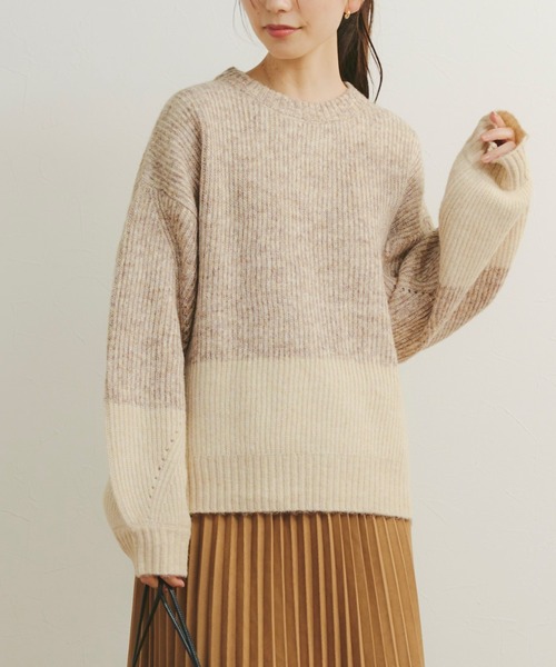 「Droite lautreamont」 長袖ニット 2 ブラウン レディース_画像2