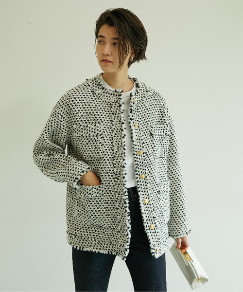 【新品未使用】GALLARDAGALANTE ツイードジャケット GALLARDAGALANTE（ガリャルダガランテ） ツイードジャケット FREE