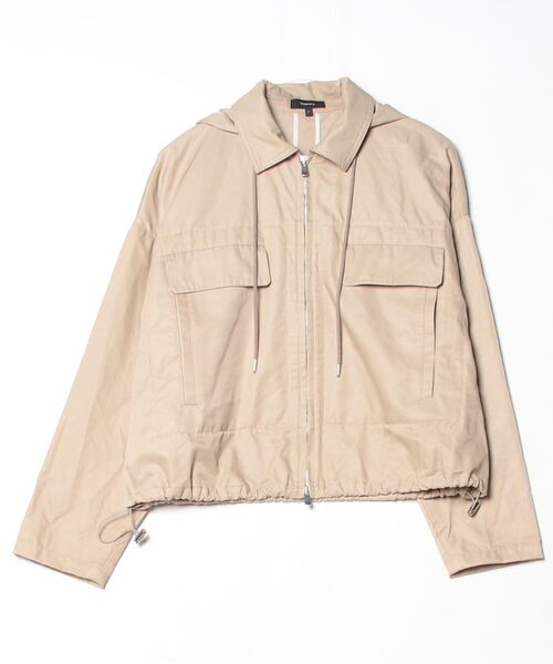 theory luxe ベージュジップアップ　ブルゾン　ジャケット　羽織り夏用 theory（セオリー） 」 ジップアップブルゾン P ベージュ レディース