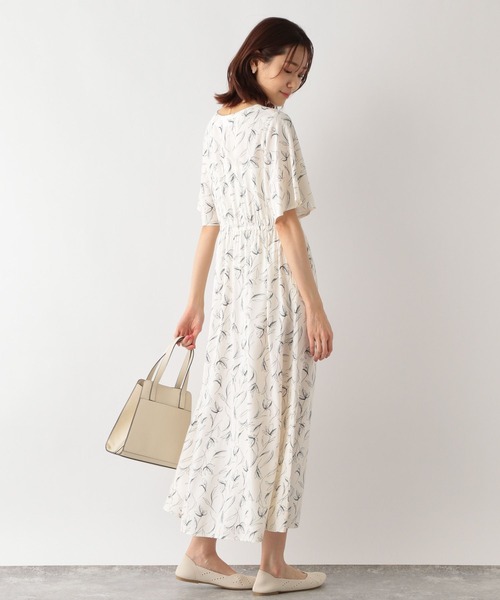 「GLOBAL WORK」 半袖ワンピース MEDIUM ベージュ系その他2 レディース_画像4