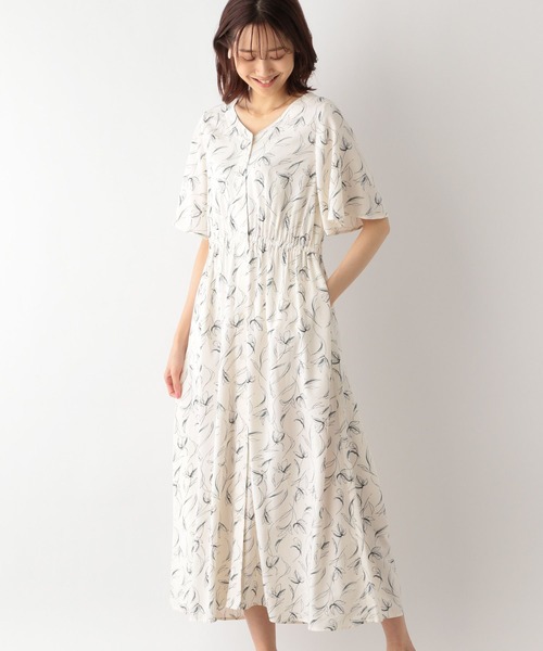 「GLOBAL WORK」 半袖ワンピース MEDIUM ベージュ系その他2 レディース_画像5