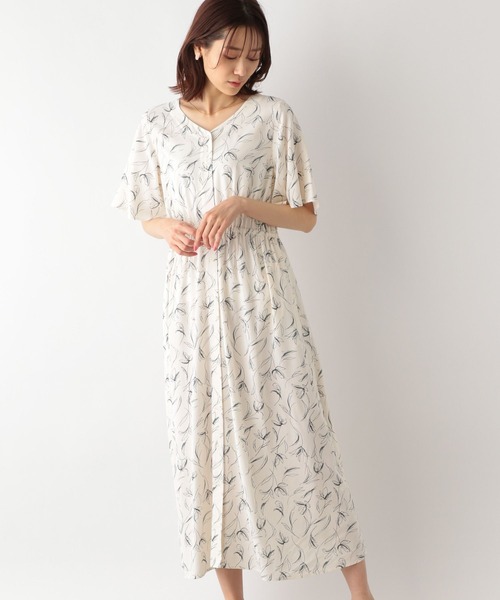 「GLOBAL WORK」 半袖ワンピース MEDIUM ベージュ系その他2 レディース_画像6