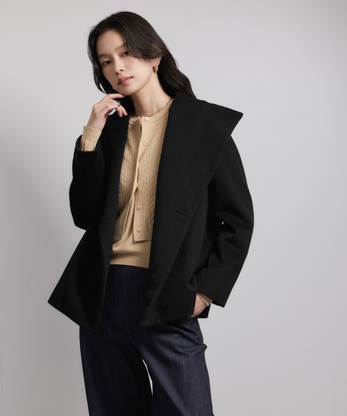 ROPE'（ロペ） ステンカラーコート コート プレミアムカシミヤ