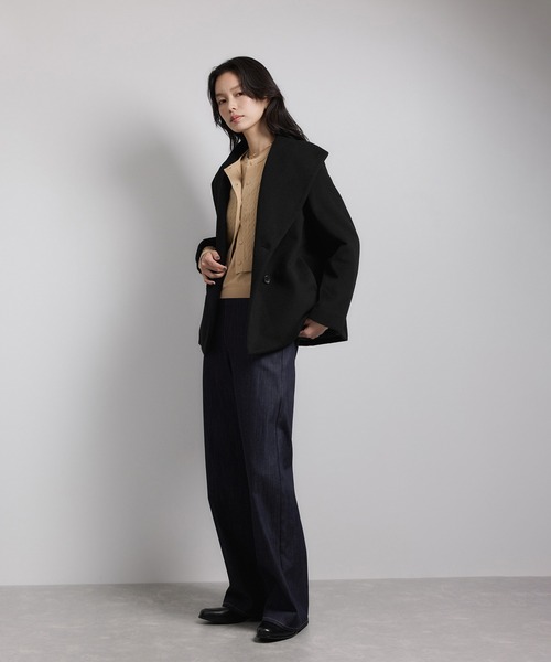 ROPE'（ロペ） ステンカラーコート コート プレミアムカシミヤ