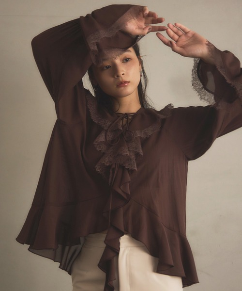 EIMY ISTOIRE（エイミーイストワール） ブラウス シャツ ボイル