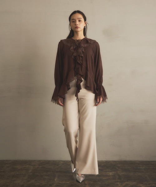 EIMY ISTOIRE（エイミーイストワール） ブラウス シャツ ボイル