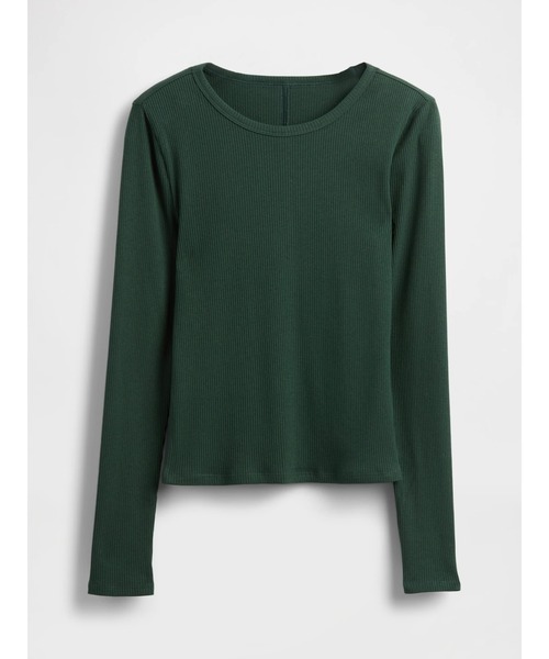 GAP（ギャップ） tシャツ モダンリブ クロップド クルーネックtシャツ 