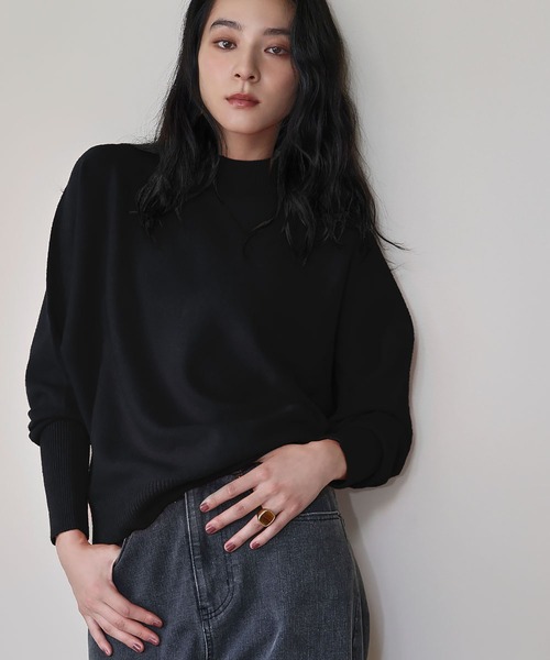 HYPE ブラック/グレー ニット ELFRANK ニット セーター 「2025AW」「縫い目のないシームレス