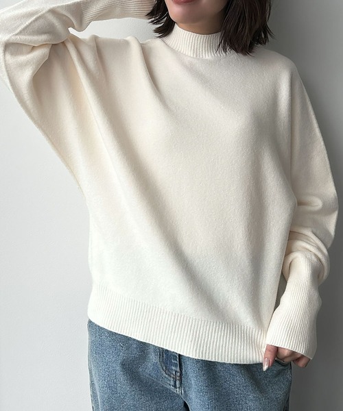 JURGEN LEHL ホワイト ハイネックニット 新品未使用♡ ELFRANK ニット セーター 「2025AW」「縫い目のないシームレス