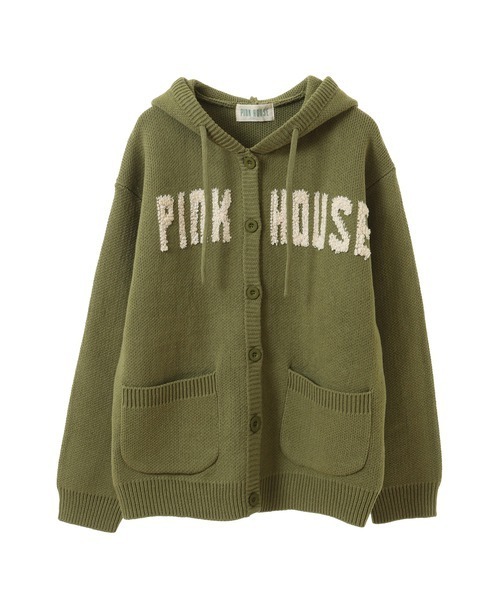ピンクハウス　新品　パーカーニット　2023年 PINK HOUSE（ピンクハウス） ニットパーカー フリー ミント レディース