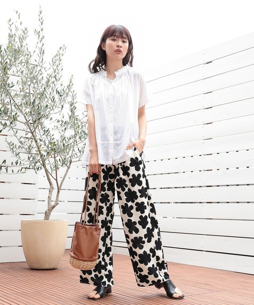 niko and…（ニコアンド） イージーパンツ FREE ホワイト レディース