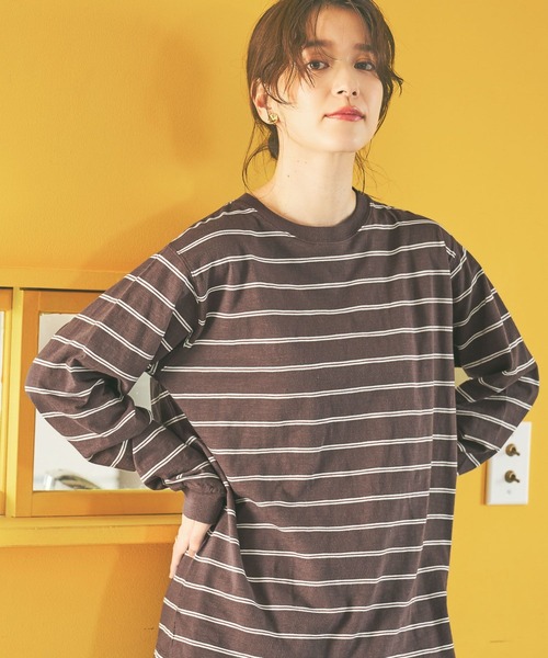 週末限定値下げ♡新品タグ付き ジャスグリッティー  長袖マルチボーダーニット ニット トップス レディース 長袖 マルチボーダー セーター ブラック