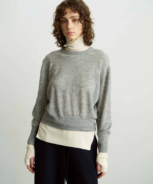 unfil ロイヤルベビーアルパカニットセーター UNFIL ニット セーター | ロイヤルベビーアルパカ ニットプルオーバー