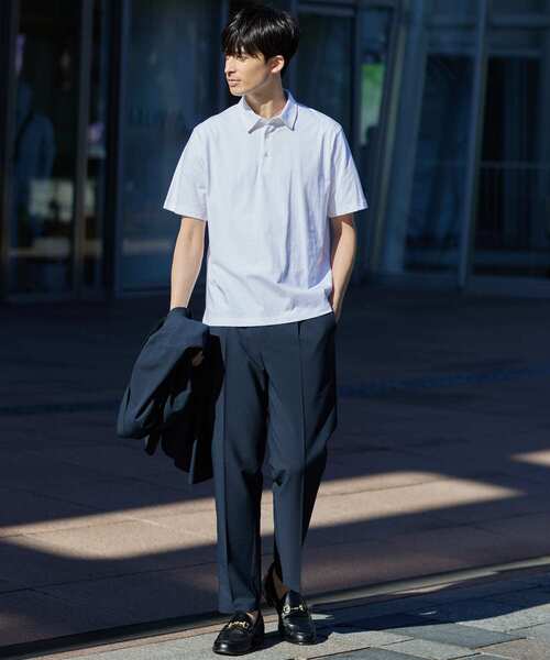 「URBAN RESEARCH ROSSO MEN」 半袖ポロシャツ X-LARGE チャコールグレー メンズ_画像8