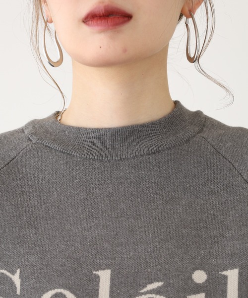 ニット セーター Soleil ロゴジャガード スウェットライク ニットプル