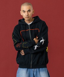 エックスラージパーカー XLARGE（エクストラ ラージ） パーカー MULTI LOGO ZIP UP HOODED