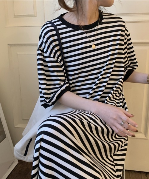 「deux amour」 半袖ワンピース FREE(9) ブルー レディース_画像2